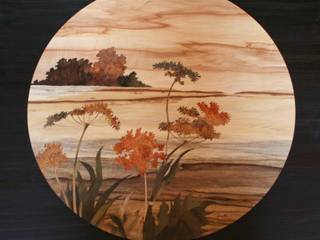 OMBELLE AU COUCHANT, MARQUETERIE D ART SPINDLER MARQUETERIE D ART SPINDLER ห้องอื่นๆ ไม้ Wood effect
