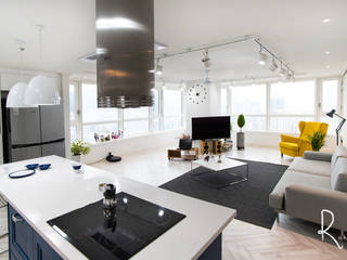 프렌치모던, 취향 저격의 40평 신혼집 인테리어, 로하디자인 로하디자인 Living room