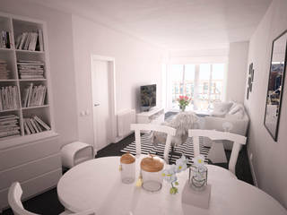 Living room, ERC ERC Salas de estar escandinavas