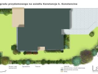 Projekt przydomowego ogrodu w podwarszawskim Konstancinie, LandAR Projects Sp. z o.o. LandAR Projects Sp. z o.o. Jardines de estilo moderno