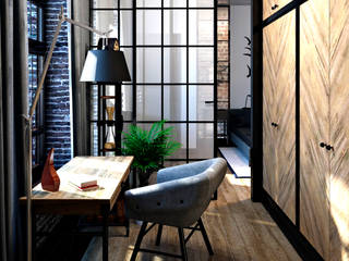 Лофт 17, Александра Клямурис Александра Клямурис Industrial style study/office