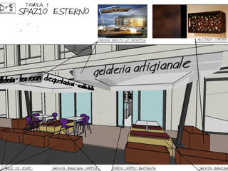 Rinnovamento e Restyling della Gelateria artigianale "Arti del gusto", Daniele Piazzola architetto e designer a Como Daniele Piazzola architetto e designer a Como Gewerbeflächen