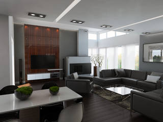 SALON MODERN DARK, malee malee Living room