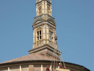 Messa in sicurezza, consolidamento statico e restauro conservativo Campanile parrocchiale S. Antonino martire post sisma 2012. Ficarolo (RO), Studio di Architettura Massimiliano Furini Studio di Architettura Massimiliano Furini