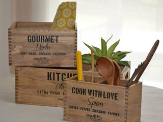 CAJAS , BANDEJAS Y ORGANIZADORES DE MADERA, Zinniadeco Zinniadeco Industrial style kitchen Wood Wood effect