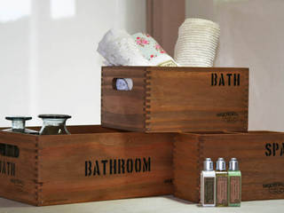 CAJAS , BANDEJAS Y ORGANIZADORES DE MADERA, Zinniadeco Zinniadeco Industrial style bathroom Wood Wood effect