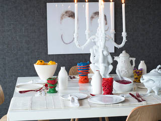 Apto. Panamby - "Decoração Organica", AMMA PROJETOS AMMA PROJETOS Eclectic style dining room