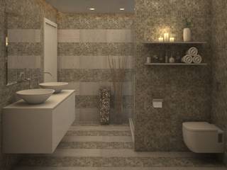 Baño Habitación Principal, Gabriela Afonso Gabriela Afonso Modern bathroom Tiles Beige
