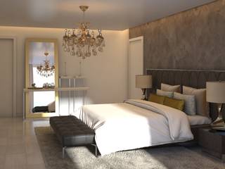 Diseño de Habitación Principal, Gabriela Afonso Gabriela Afonso Modern style bedroom Concrete Brown