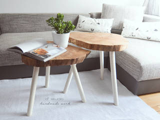 Set Coffee Tables MUKY, D2 Studio D2 Studio Phòng khách phong cách Bắc Âu Gỗ Wood effect