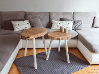 Set Coffee Tables MUKY, D2 Studio D2 Studio Гостиная в скандинавском стиле Дерево Эффект древесины