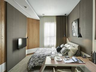[HOME] Yunshi Interior Design, KD Panels KD Panels غرفة نوم خشب Wood effect