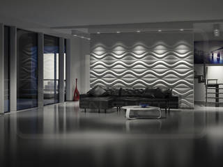 3D Decorative Panel - Loft System Design - model Hourglass, Loft Design System Loft Design System Paredes y pisos de estilo moderno