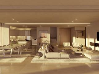 VILLA IROKO Interior Design & 3D, Areadesign Areadesign ห้องนั่งเล่น