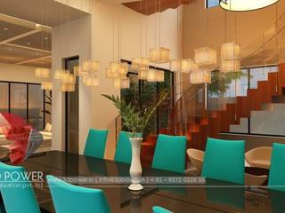 Luxurious Bungalow Interiors, 3D Power Visualization Pvt. Ltd. 3D Power Visualization Pvt. Ltd. Moderne Esszimmer