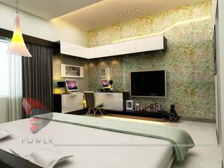 Stylish Bedroom Images, 3D Power Visualization Pvt. Ltd. 3D Power Visualization Pvt. Ltd. Modern Bedroom