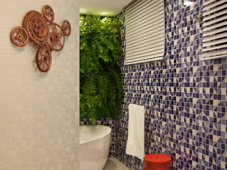 Banheiro do Esportista, Mericia Caldas Arquitetura Mericia Caldas Arquitetura Ванная комната в стиле модерн