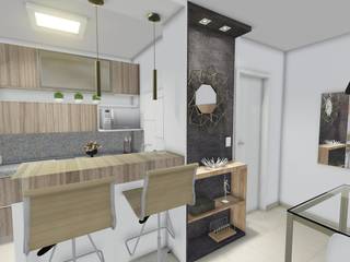 Apartamento Jovem Homem, Áurea Arquitetura e Design Áurea Arquitetura e Design Cocinas modernas