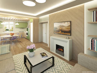 Коттедж под Уфой (в соавторстве с Алексеевой Ириной), Maxim Pronin Maxim Pronin Living room