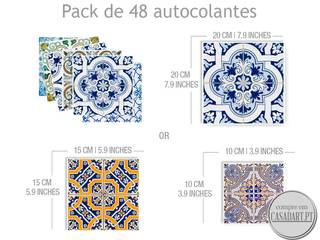 Azulejos Tradicionais Portugueses autocolantes, CASADART.PT CASADART.PT Case classiche