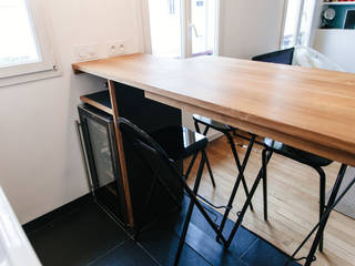 Appartement 48m², Lise Compain Lise Compain Moderne keukens