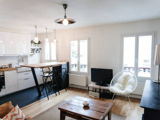 Appartement 48m², Lise Compain Lise Compain Salas modernas