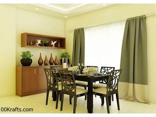 flat Interior Designs, 100Krafts 100Krafts Modern dining room