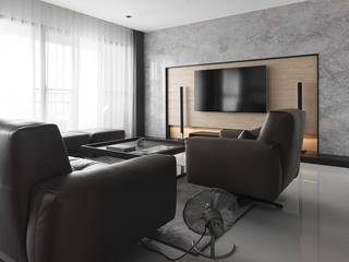 [HOME] Zinarea Interior Design, KD Panels KD Panels غرفة المعيشة خشب Wood effect