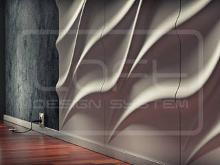 3D Decorative Panel - Loft System Design - model Tide, Loft Design System Loft Design System Paredes y pisos de estilo moderno