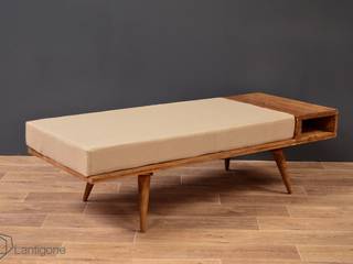 Daybed Vintage Scandinave #2, LANTIGONE LANTIGONE Salas de estilo escandinavo Madera maciza Multicolor