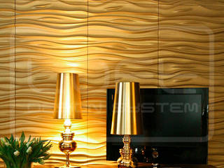 3D Decorative Panel - Loft System Design - model Stream, Loft Design System Loft Design System Modern walls & floors
