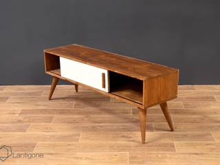 Meuble TV / Enfilade Esprit Vintage #3, LANTIGONE LANTIGONE Living room Solid Wood White TV stands & cabinets