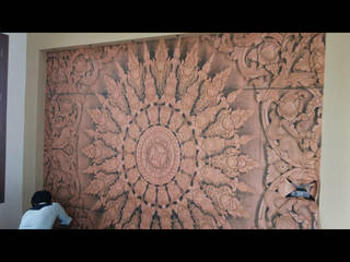 Customised Wallpaper, C J Sheth & Co C J Sheth & Co Tropical style dining room