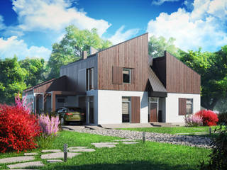 Серия проектов ХОЛСТ, Mild Haus Mild Haus Modern Houses Engineered Wood Wood effect