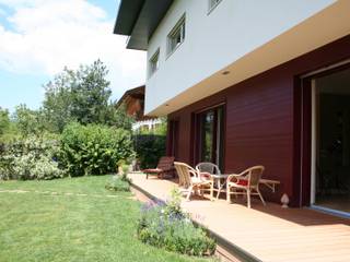 Casa unifamiliare Fié, Arch. Gertrud Kofler Arch. Gertrud Kofler Giardino moderno Legno Effetto legno