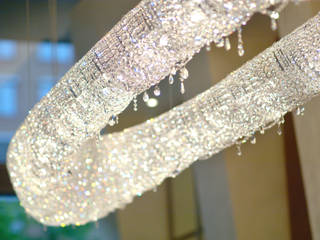 Atoll crystal chandelier in Hilton Hotel, Manooi Manooi Commercial spaces