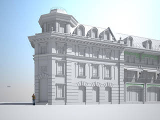 Reconstruction of the facade., Design studio of Stanislav Orekhov. ARCHITECTURE / INTERIOR DESIGN / VISUALIZATION. Design studio of Stanislav Orekhov. ARCHITECTURE / INTERIOR DESIGN / VISUALIZATION. Gewerbeflächen
