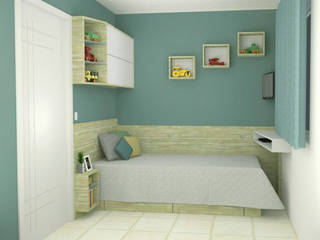 Quarto do Menino, Ana Luci Moro Arquitetura Ana Luci Moro Arquitetura Dormitorios infantiles modernos Tablero DM