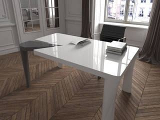PUNK, Zad Italy Zad Italy Modern study/office Natural Fibre White