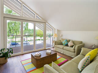 Living room Baufritz (UK) Ltd. Вітальня
