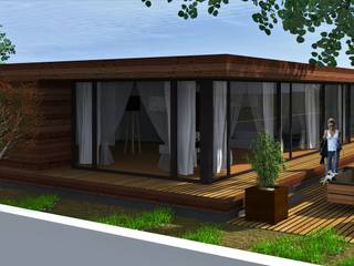 Lethes House Maisons modernes Bois Effet bois