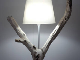 Tischlampe aus Treibholz, Meister Lampe Meister Lampe ห้องนั่งเล่น ไม้ Wood effect