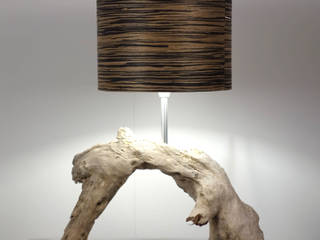 Tischlampe , Meister Lampe Meister Lampe Living room لکڑی Wood effect