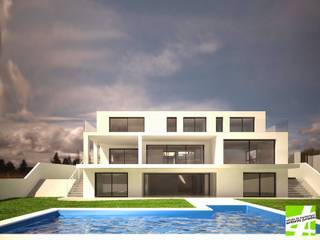 VIVIENDA UNIFAMILIAR AISLADA EN URB LOS MONTEROS | MARBELLA | MÁLAGA, ESTUDIO DE ARQUITECTURA ANTONIO JURADO ESTUDIO DE ARQUITECTURA ANTONIO JURADO Casas modernas