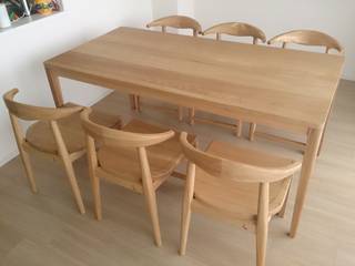 ダイニングテーブル＆アームチェアー, Loop order furniture Loop order furniture Sala da pranzo moderna Legno Effetto legno