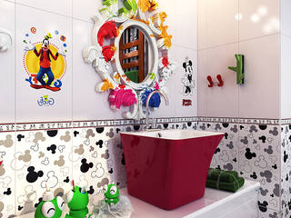 Design project of the children's bathroom in a private house., Your royal design Your royal design