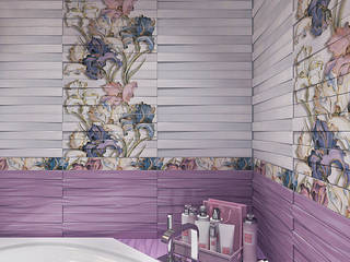 Ванная в лиловых тонах, Your royal design Your royal design Minimalist style bathroom Ceramic Purple/Violet