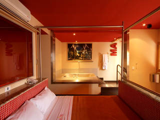 Hotel Metrópolis , DIN Interiorismo DIN Interiorismo モダンスタイルの寝室