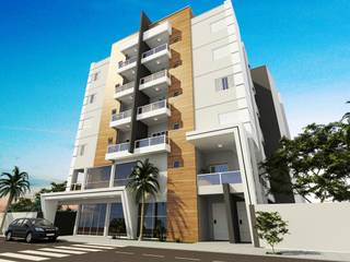 Prédio Residencial e Comercial, Valente Arquitetura & Construção Valente Arquitetura & Construção Modern houses اینٹوں