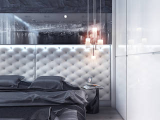 Design project bedroom, Your royal design Your royal design Industriale Schlafzimmer Schwarz
